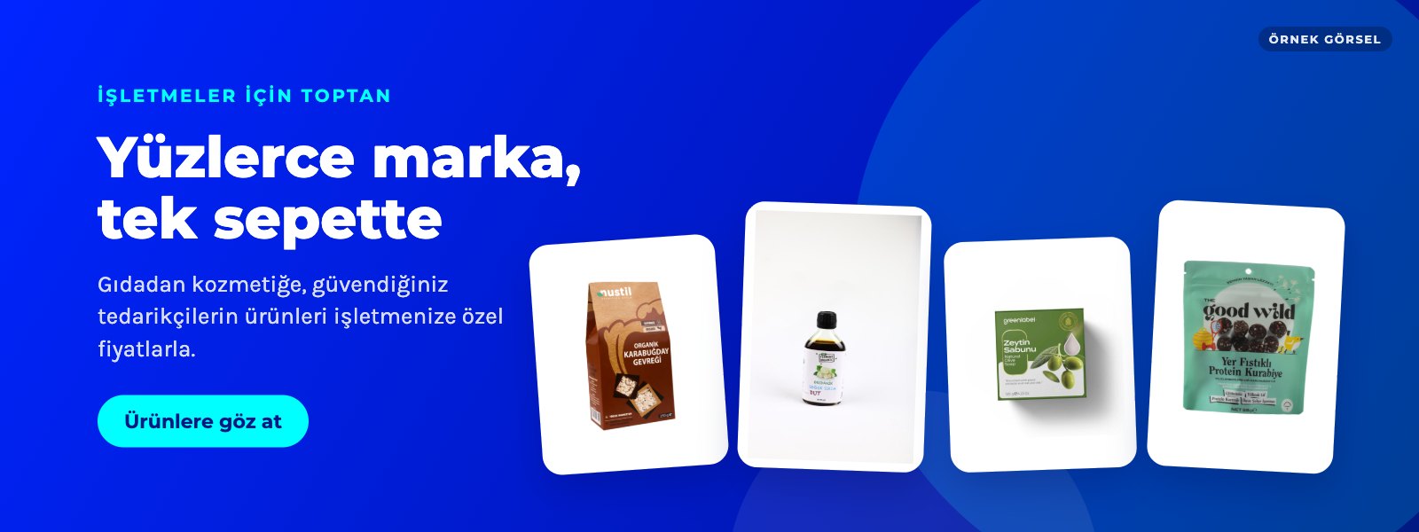 Yüzlerce marka, tek sepette
