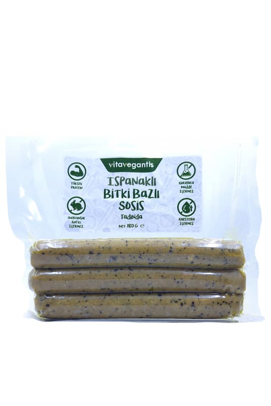 Vita Vegantis Vegan Ispanaklı Sosis 180 g