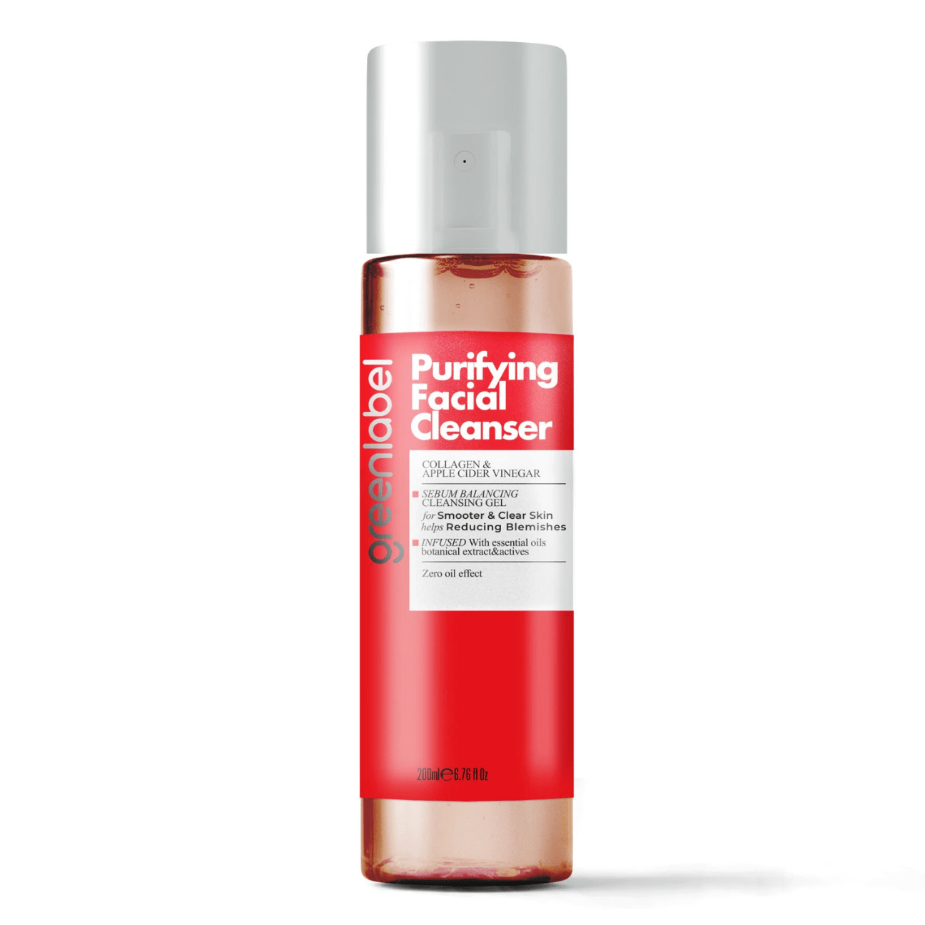 Greenlabel Purifying Facial Cleanser - Elma Sirkesi & Kolajen Özlü Arındırıcı Yüz Temizleme Jeli 200 mL x 12 Adet