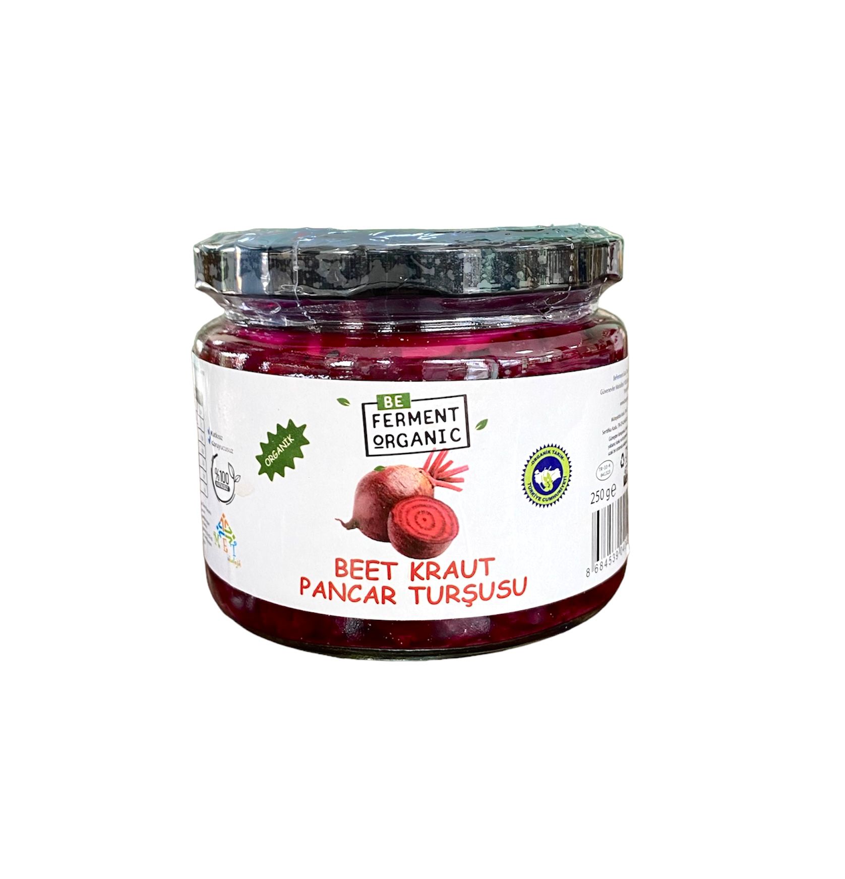 Beferment Organic Beetkraut Pancar Turşu 250 g x 4 Adet