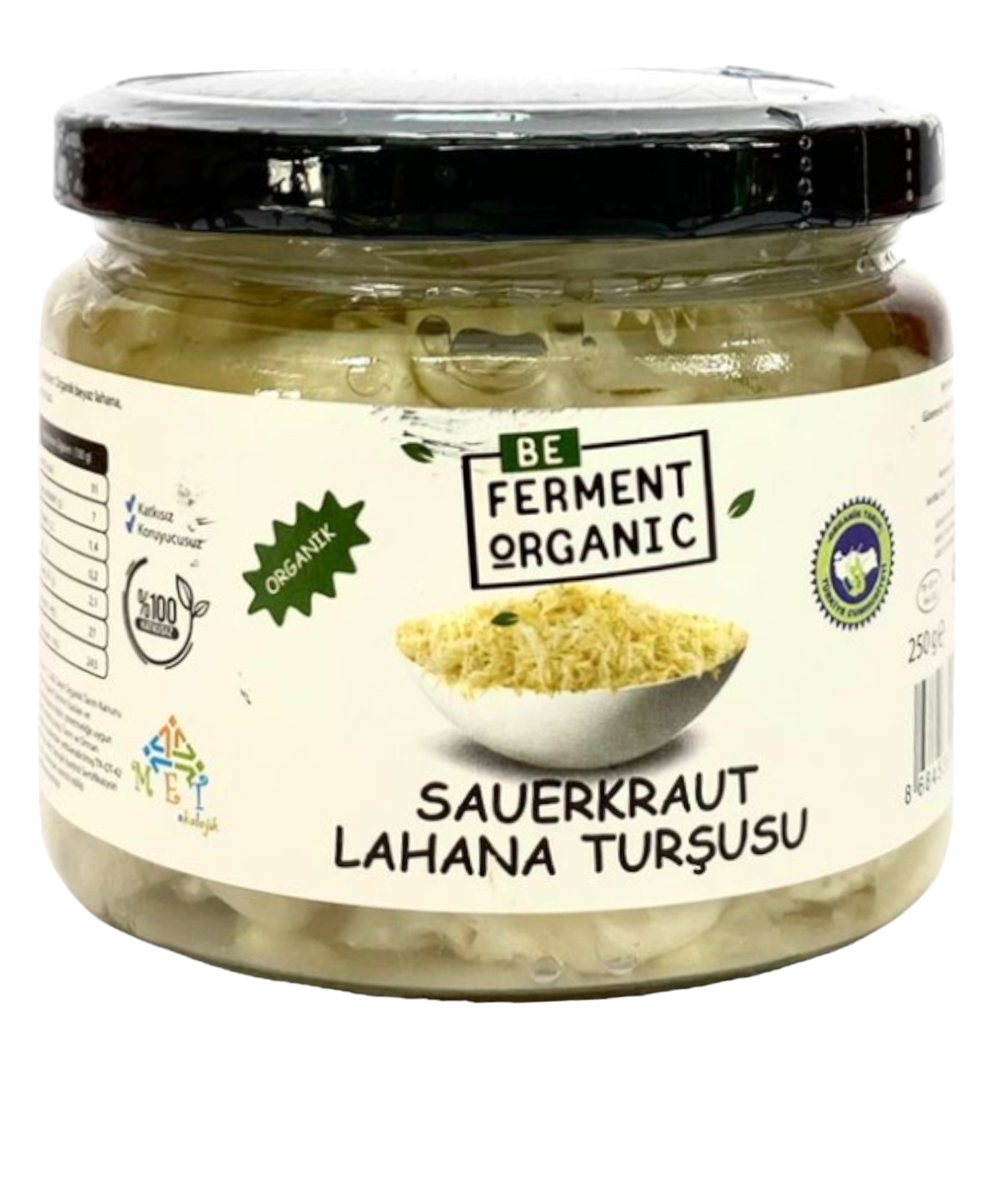 Beferment Organic Sade Saurkraut Lahana Turşusu 250 g x 4 Adet