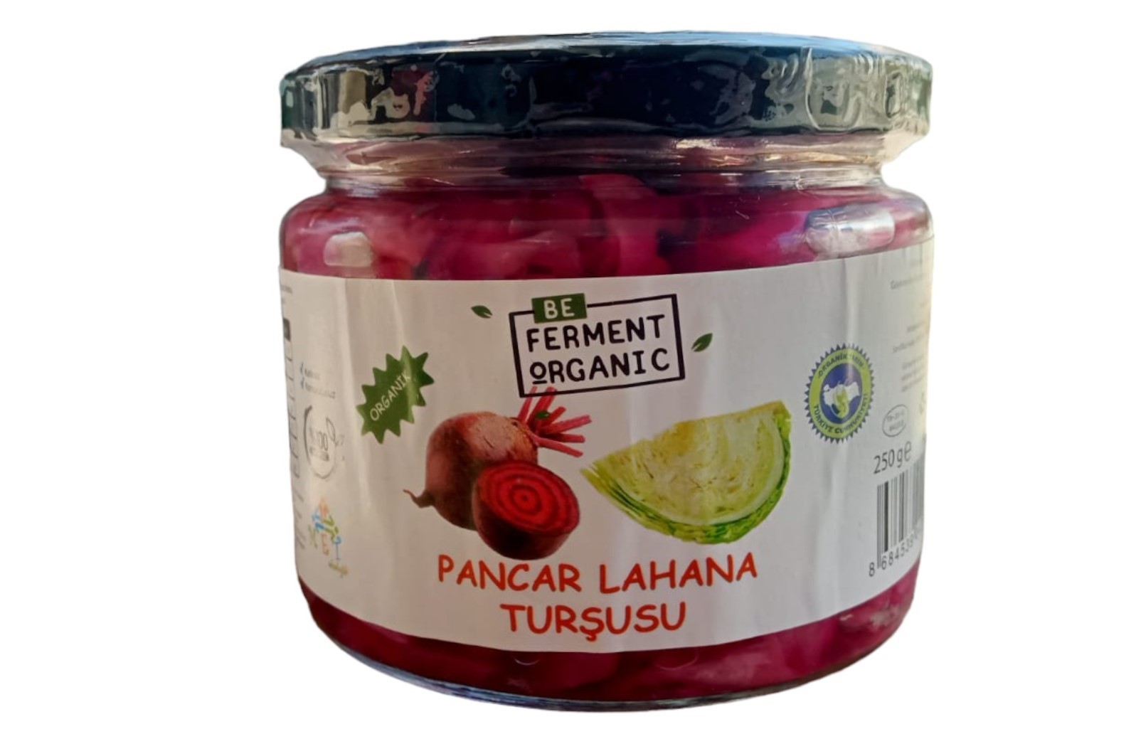 Beferment Organic Pancar + Lahana Turşusu 250 g x 4 Adet