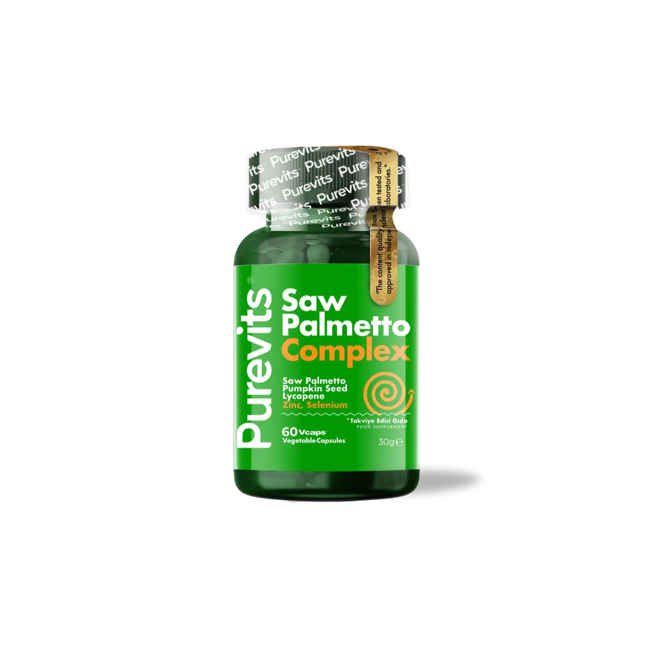 Purevits Saw Palmetto Complex Cüce Palmiye Çinko Kabak Çekirdeği Ekstraktı Likopen Selenyum 60 Kapsül x 6 Adet