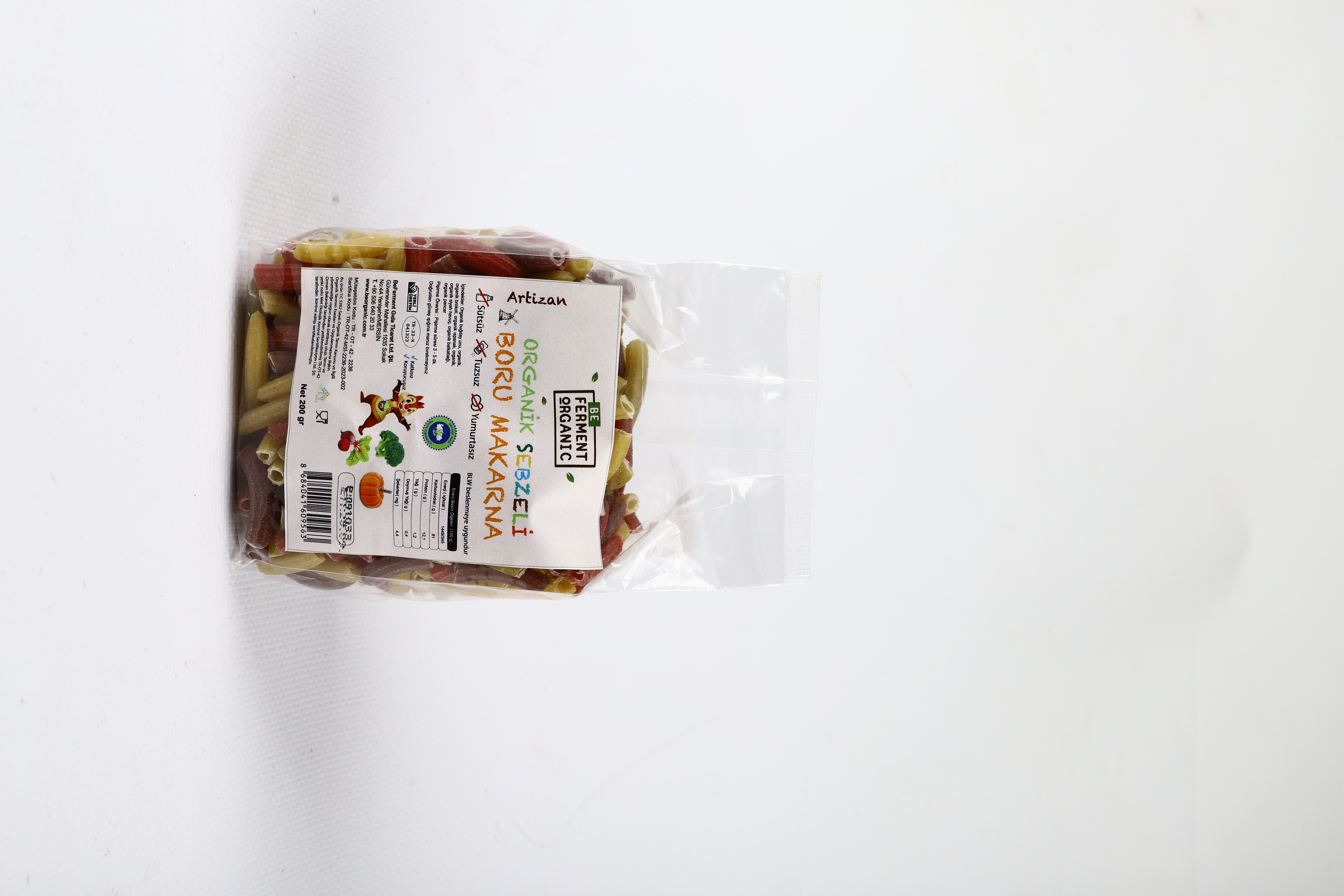 Beferment Organic Boru Makarna 200 g x 4 Adet