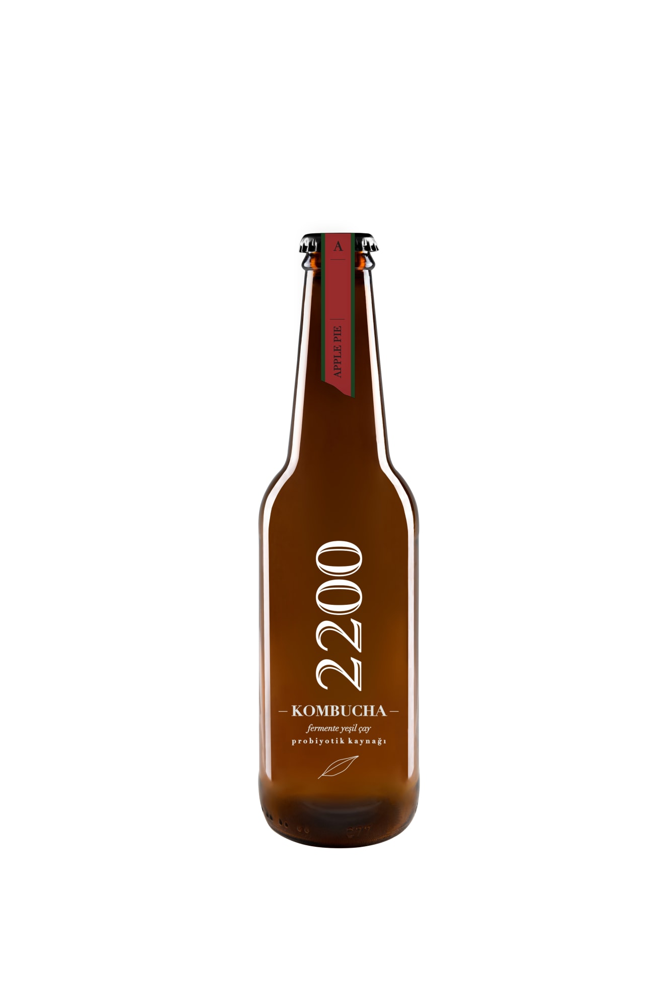 Kombucha 2200 Elma Tarçın Fermente Yeşil Çay 330 mL