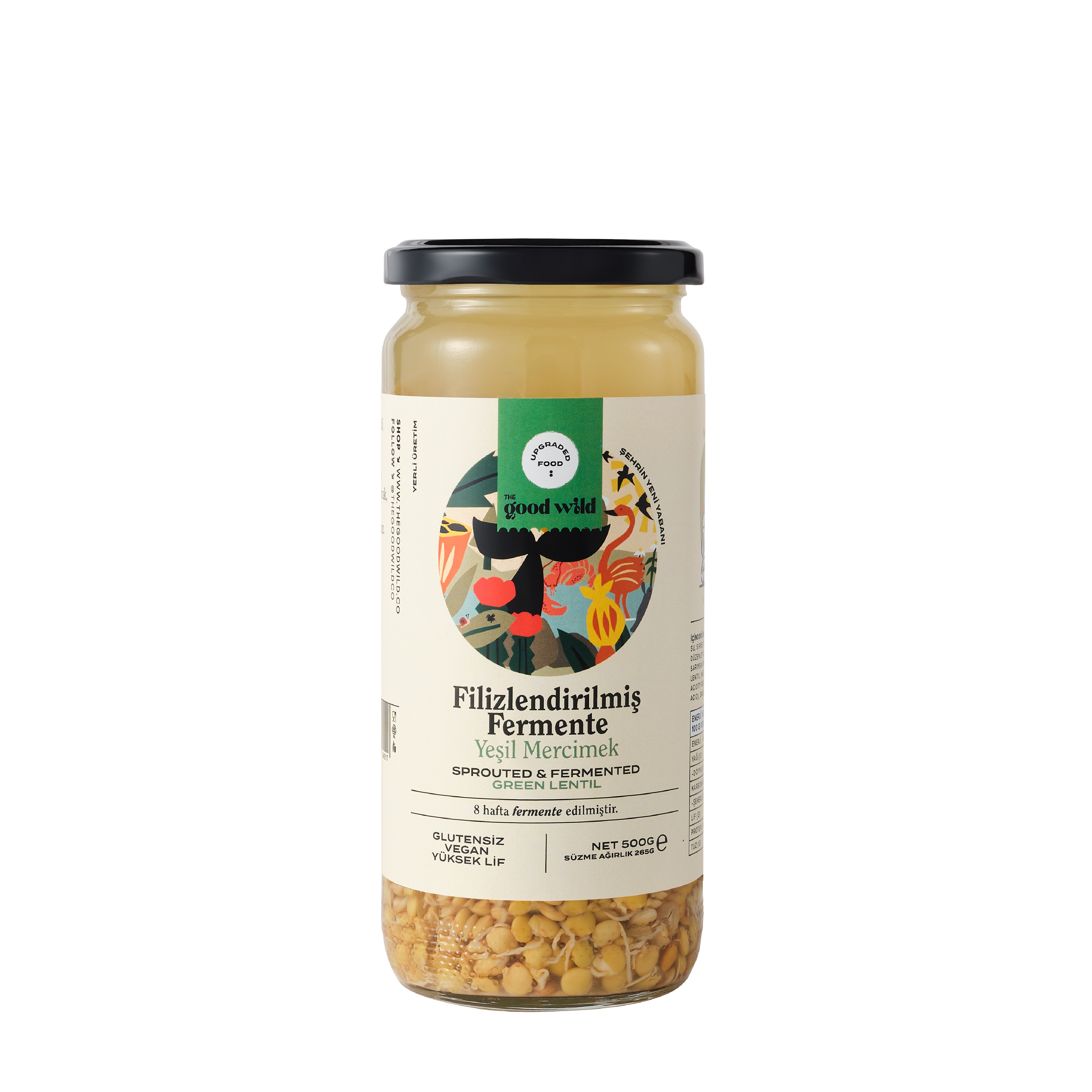 The Good Wild Filizlendirilmiş Fermente Yeşil Mercimek 500 g