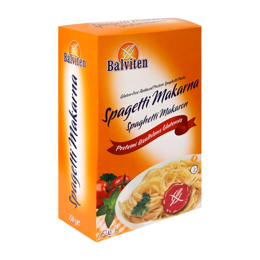 Balviten Glutensiz ve Düşük Proteinli Spaghetti Makarna - Makaron Spagetti 250 g x 6 Adet