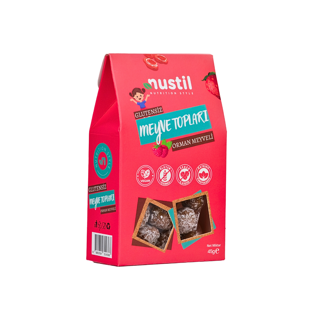 Nustil Glutensiz Orman Meyveli Meyve Topları 45 g x 8 Adet