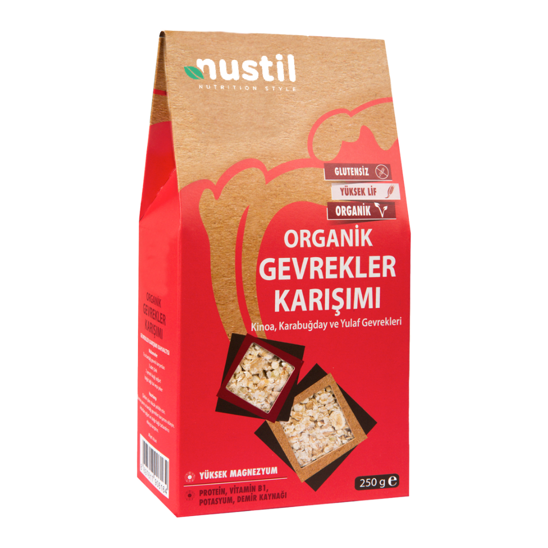 Nustil Organik ve Glutensiz Gevrekler Karışımı 250 g x 6 Adet
