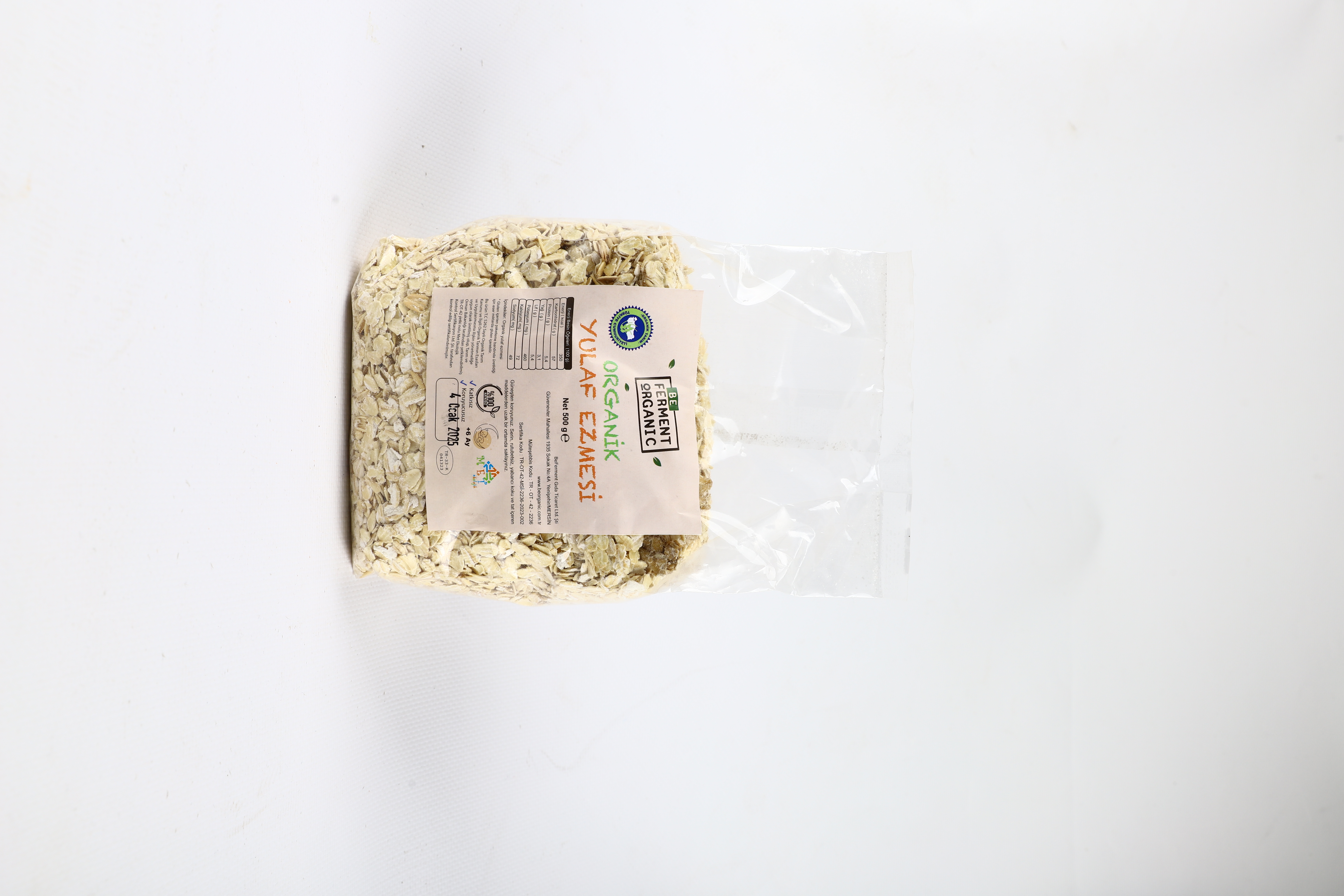 Beferment Organic Yulaf Ezmesi 500 g x 4 Adet