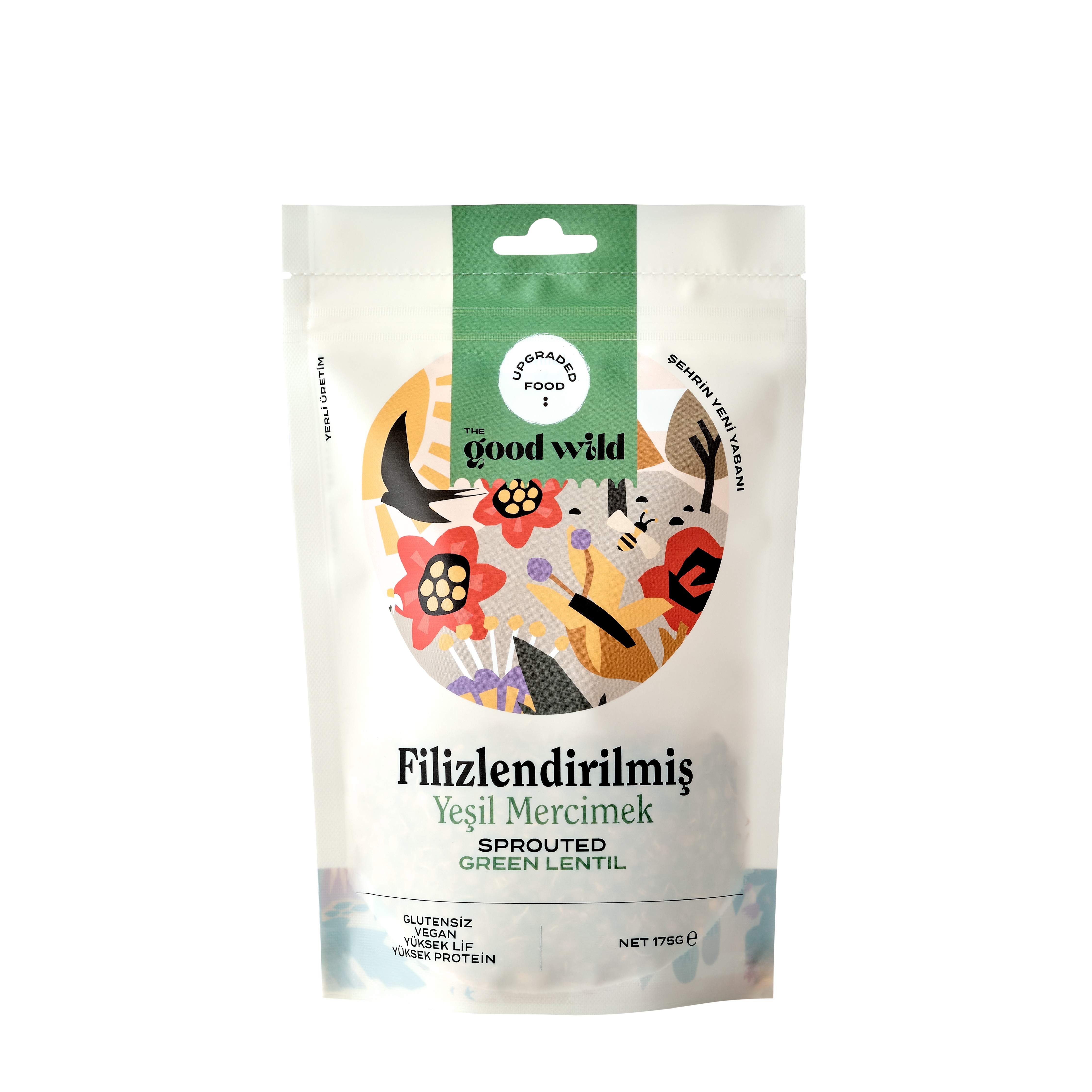 The Good Wild Filizlendirilmiş Yeşil Mercimek 175 g