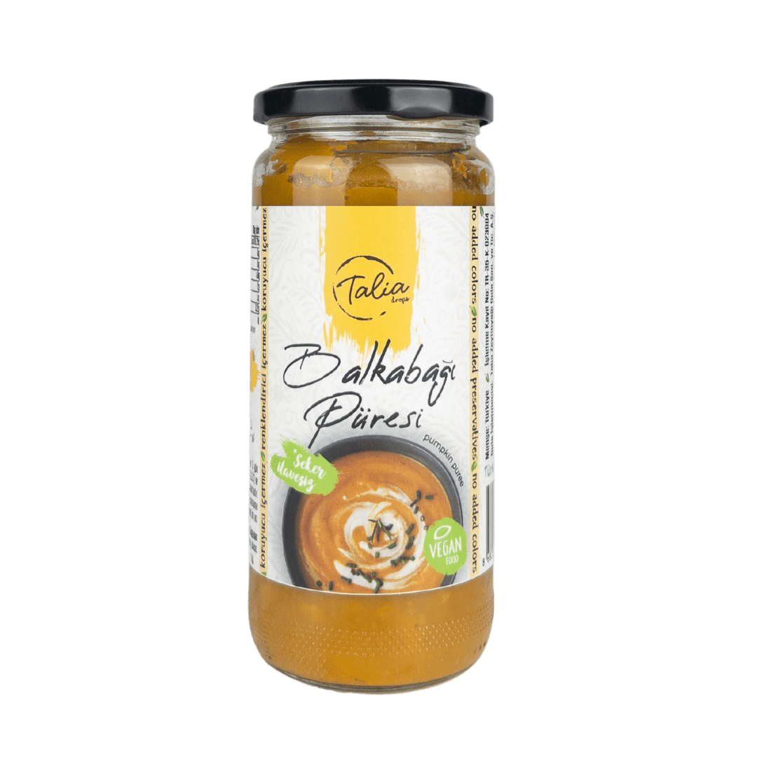 Talia Balkabağı Püresi (Şeker İlavesiz) 480 g x 12 Adet