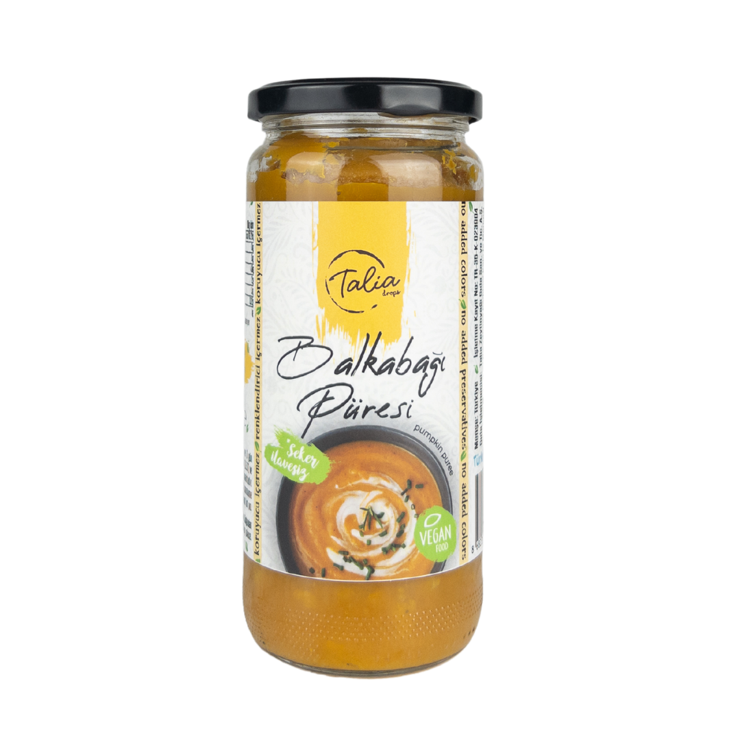 Talia Balkabağı Püresi (Şeker İlavesiz) 480 g x 12 Adet