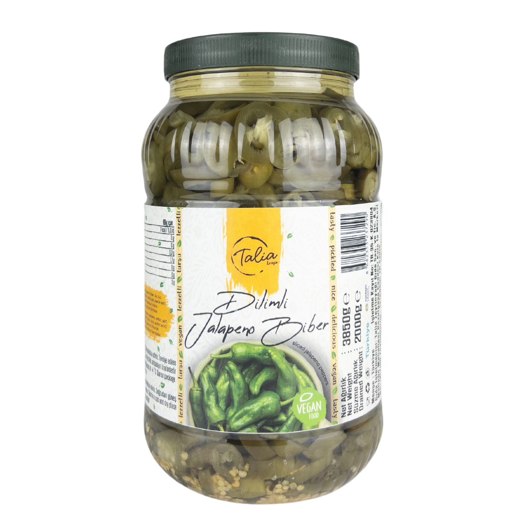Talia Dilimli Jalapeno Biber Turşusu 3,2 kg x 6 Adet