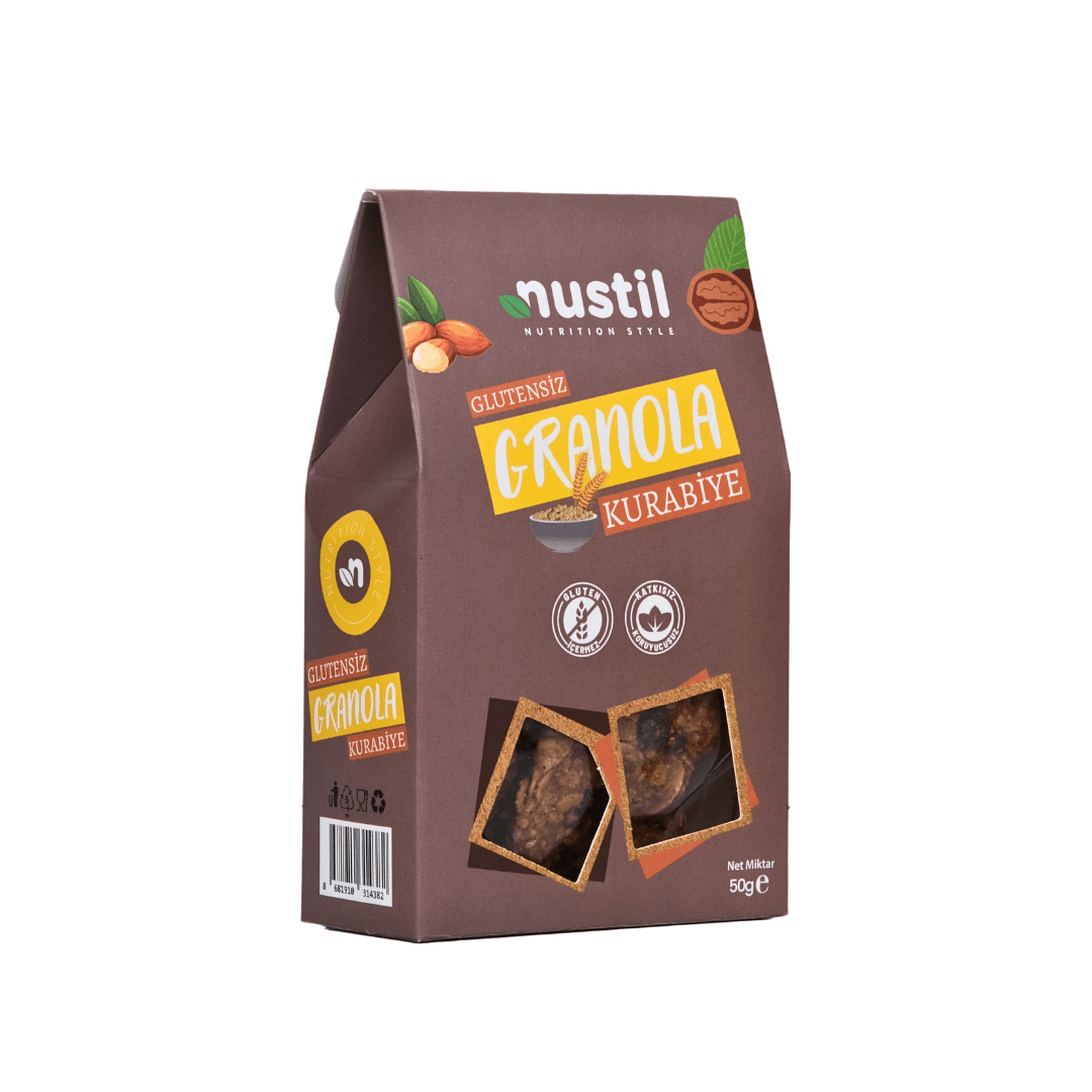 Nustil Glutensiz Granola Kurabiye 50 g x 8 Adet