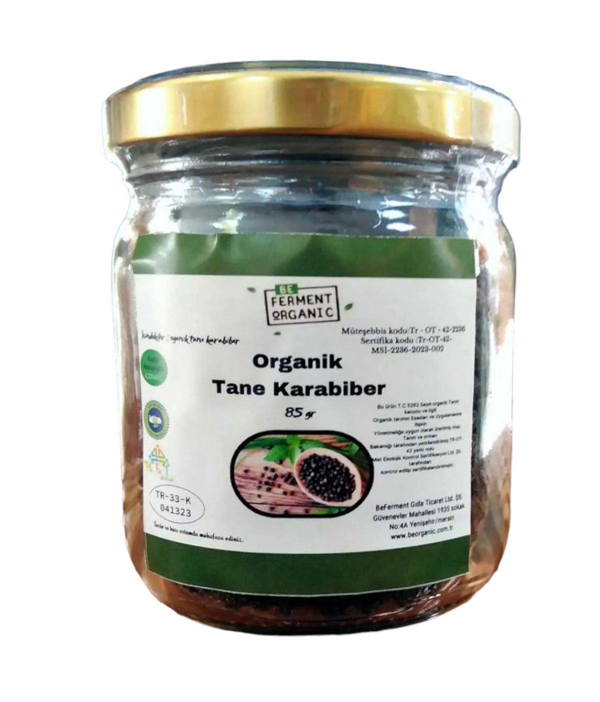Beferment Organic Karabiber Tane 85 g x 4 Adet