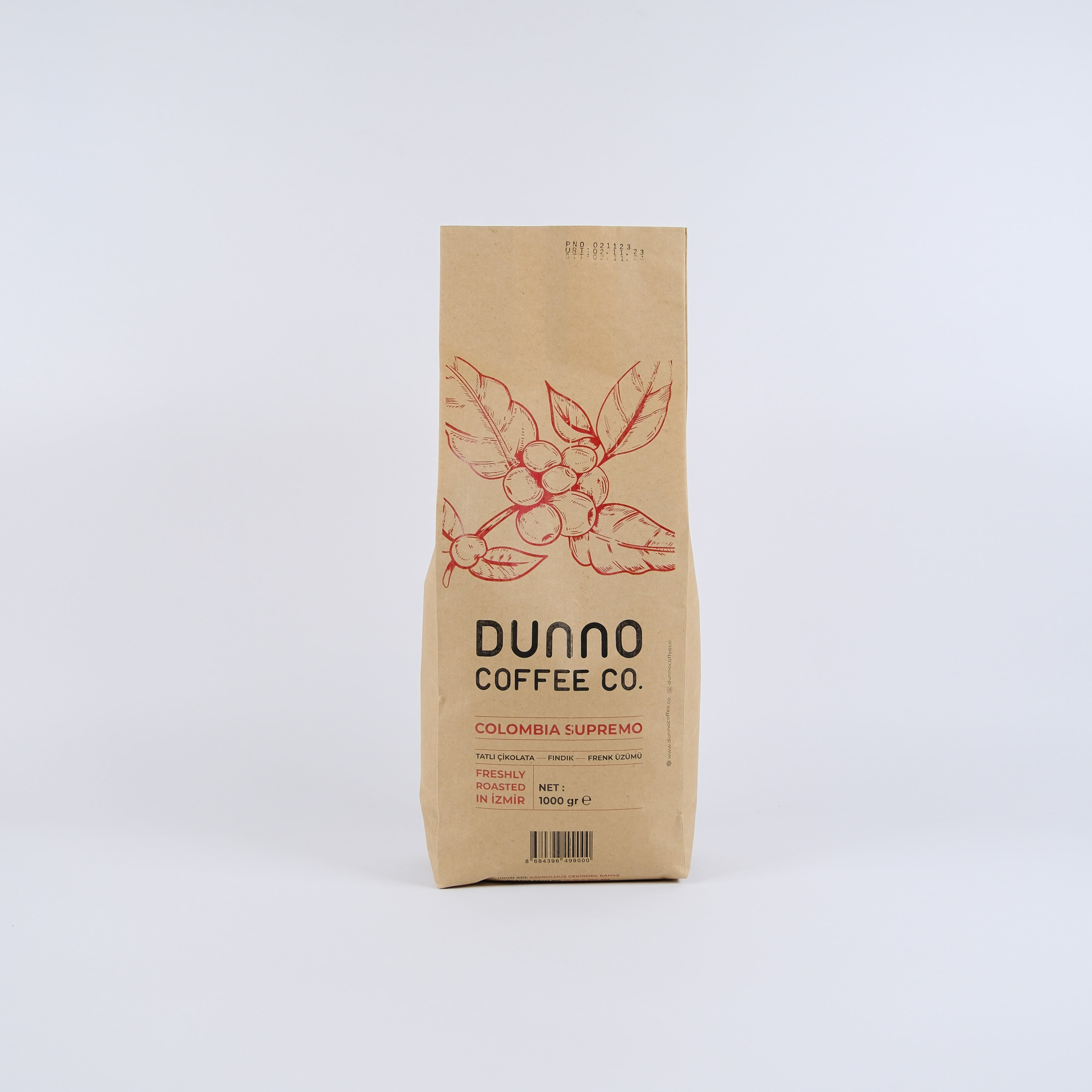 Dunno Colombia Supremo Öğütülmüş Kahve 1 kg