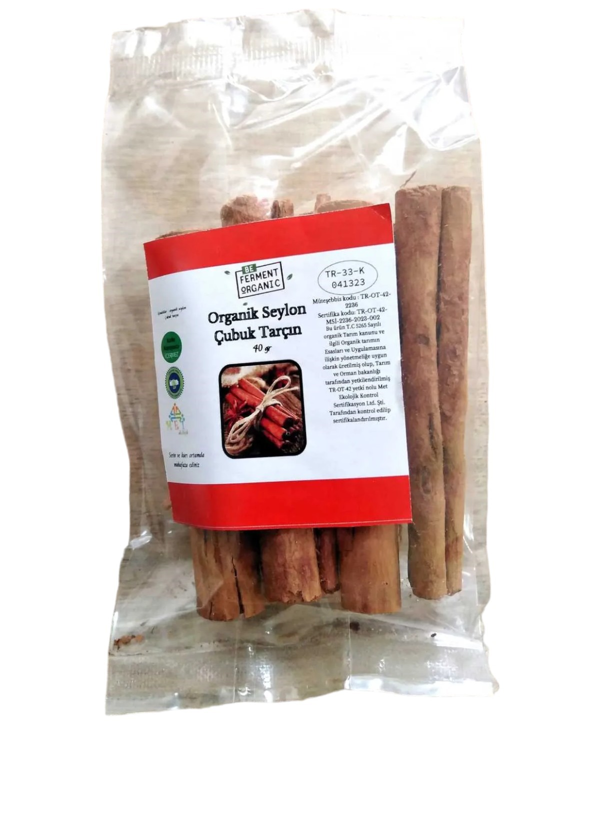Beferment Organic Çubuk Tarçın 40 g x 4 Adet