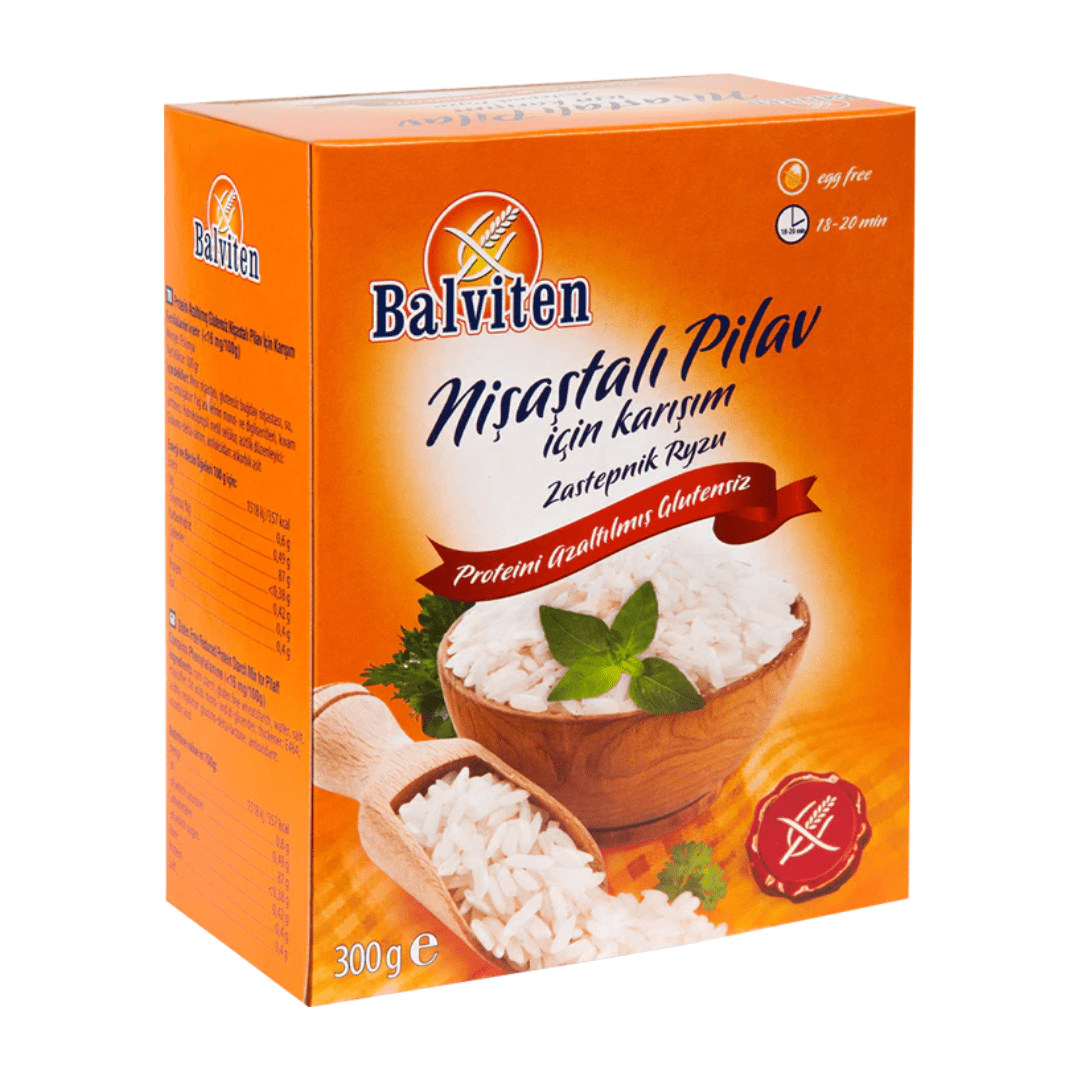 Balviten Glutensiz ve Düşük Proteinli Pirinç İkamesi - Zastepnik Ryzu 300 g x 6 Adet