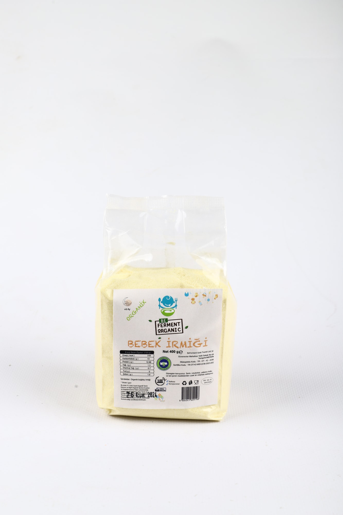 Beferment Organic Bebek İrmiği 400 g x 4 Adet