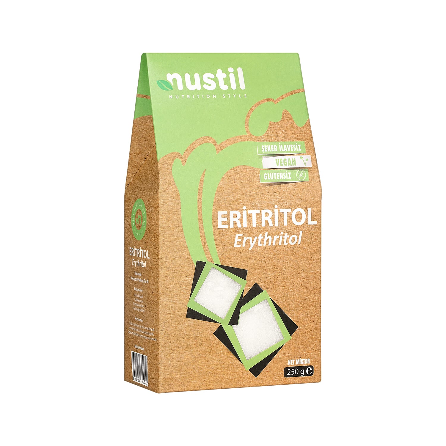 Nustil Glutensiz Eritritol Doğal Tatlandırıcı 250 g x 6 Adet