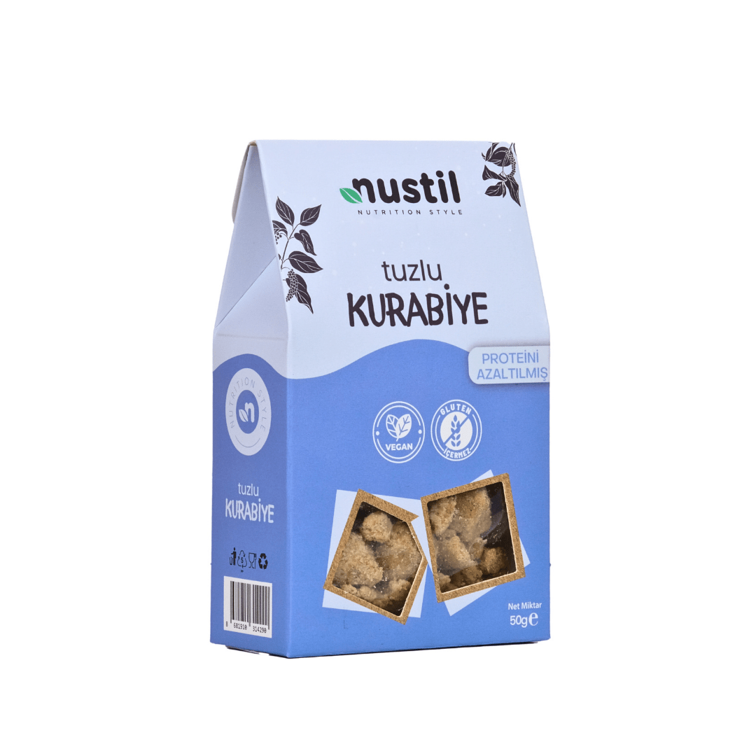 Nustil Glutensiz ve Düşük Proteinli Tuzlu Kurabiye 50 g x 8 Adet